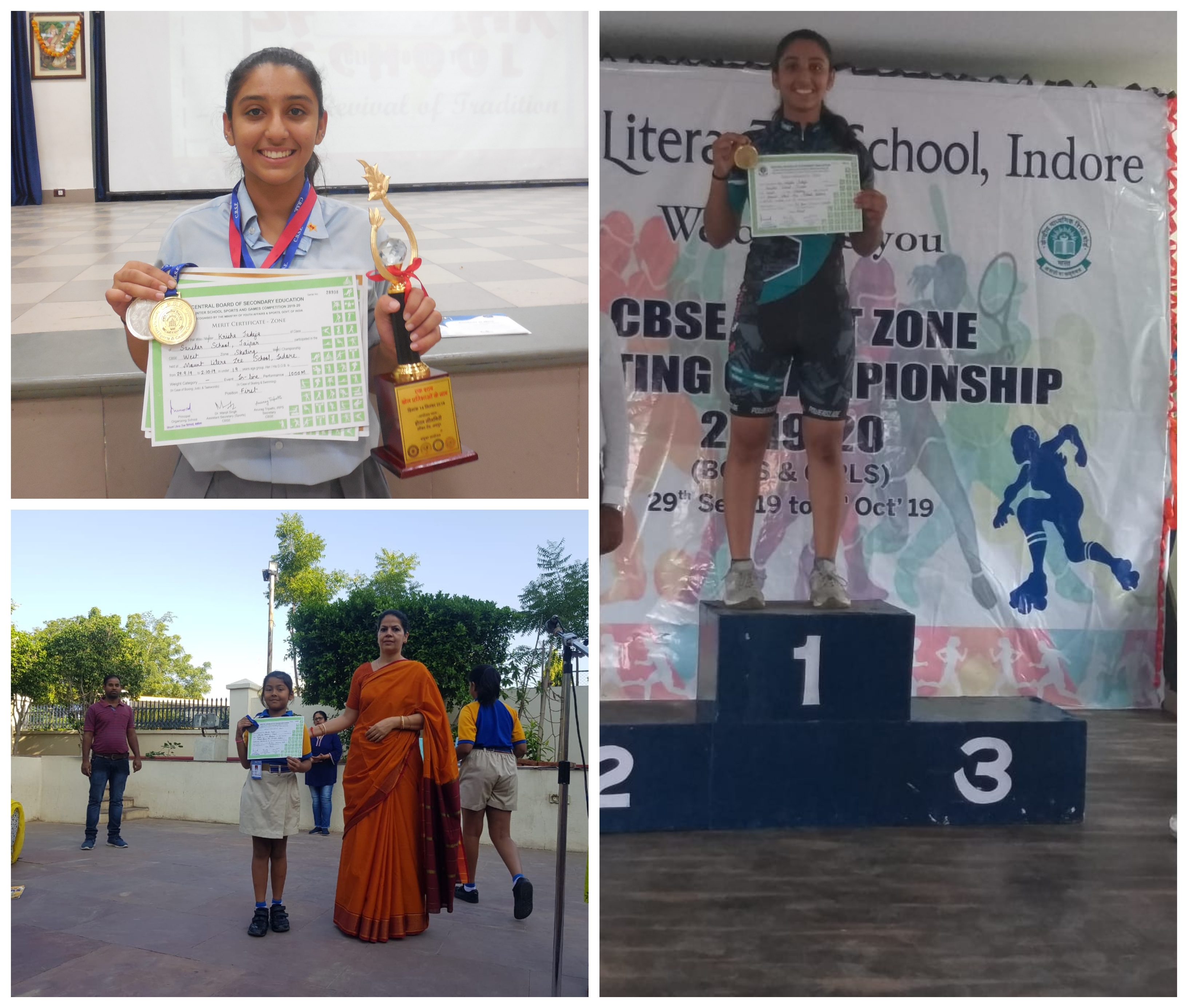 Sanskar students win medals in CBSE West Zone Skating Championship 2019